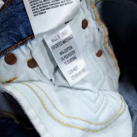 Agolde Ruby Super High Rise Premium Slim Straight Jeans Outsider Size 26 Blue - Picture 11 of 16